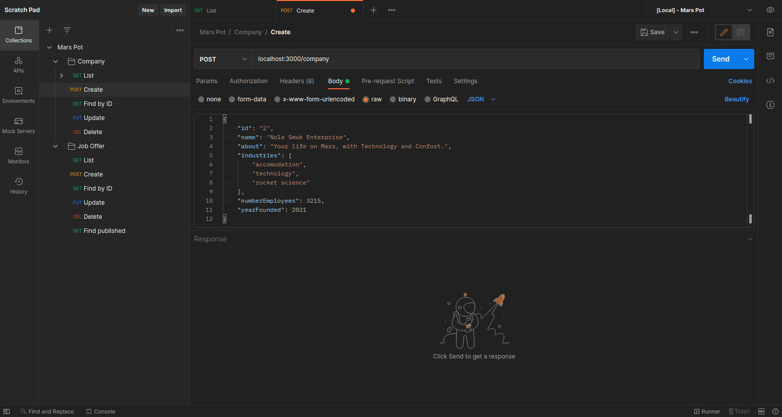 postman endpoints 2